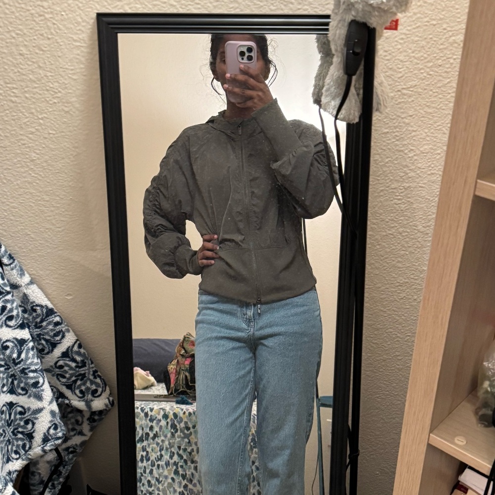 Khaki Army Green Lululemon Bomber Jacket